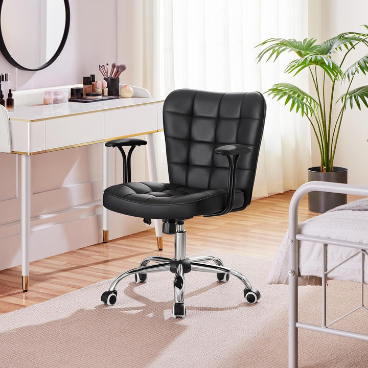 Yaheetech Bürostuhl Ergonomischer Schreibtischstuhl Bürosessel Arbeitsstuhl, Drehstuhl mit Weichen A