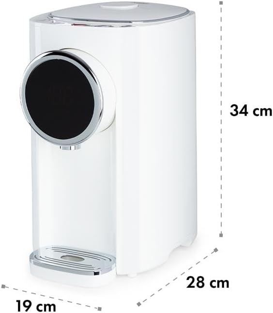 Klarstein Hot Spring Plus Heisswasserspender, Wassertank: 5 Liter, grosses LCD-Display, Temperaturen