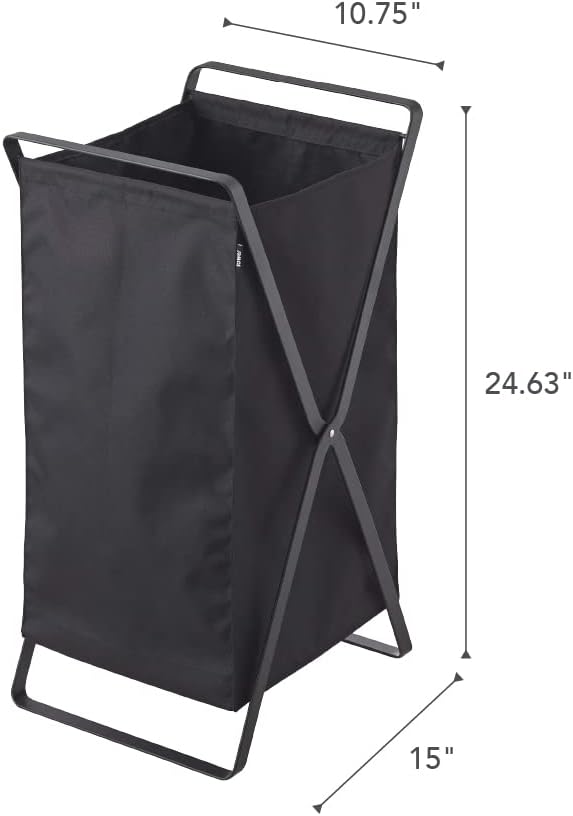 Laundry Basket - Tower - black Schwarz, Schwarz