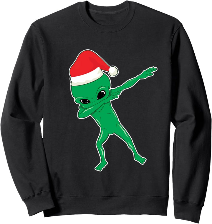 Dabbing Through The Snow Alien Santa Ugly Christmas Sweater Sweatshirt