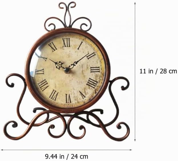 iplusmile Stumme Tischuhr Vintage-kaminuhr Für Wohnzimmer Schlafzimmer Keine Batterie Hochwertige Ma