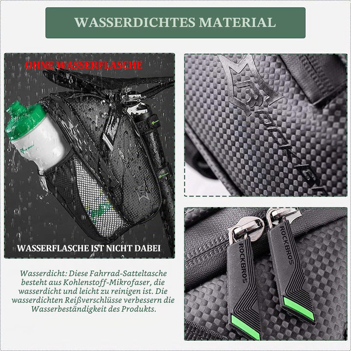 ROCKBROS Satteltasche Fahrrad wasserdichte Fahrradsatteltasche mit Flaschenhalter für MTB Rennrad Kr