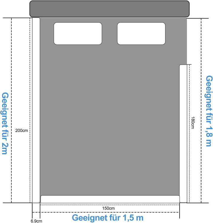 Ikodm Bettgitter 3x60cm rausfallschutz Bett,Bettschutzgitter für Kinder 5-Loch Höhenverstellbar Bett