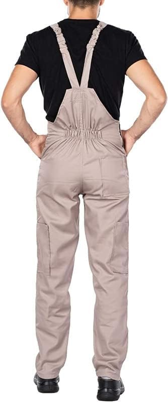 Mazalat Lange Latzhose mit Multifunktionstaschen Berufsbekleidung für Handwerker, Maurer, Dachdecker