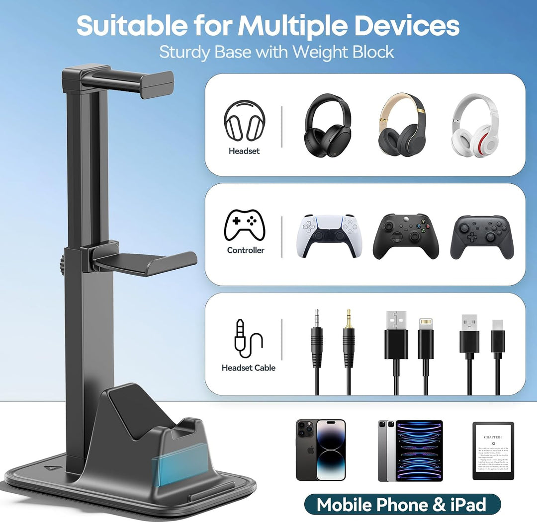 Controller Halter & Headset Halterung, universeller Controller Ständer für Telefon/Headset/Gaming Co