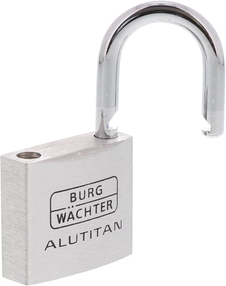 Burg-Wächter Vorhangschloss, Vorhängeschloss mit Schlüssel, Duo Set, 6,5 mm Bügelstärke, massives Al