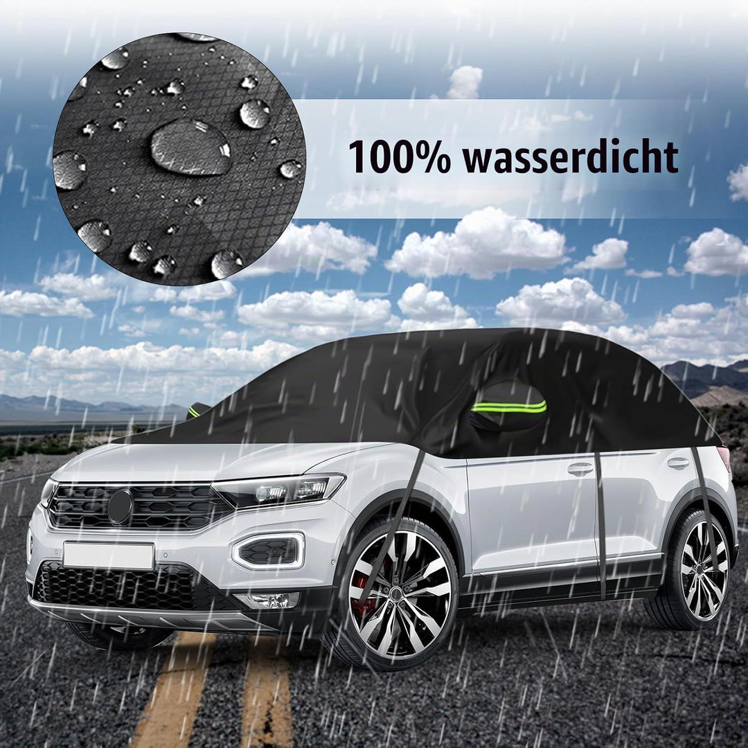 Universelle Halbgarage für SUV-Modell 361X150X54cm, Autoabdeckung Wasserdicht Ersatz für VW Tiguan S