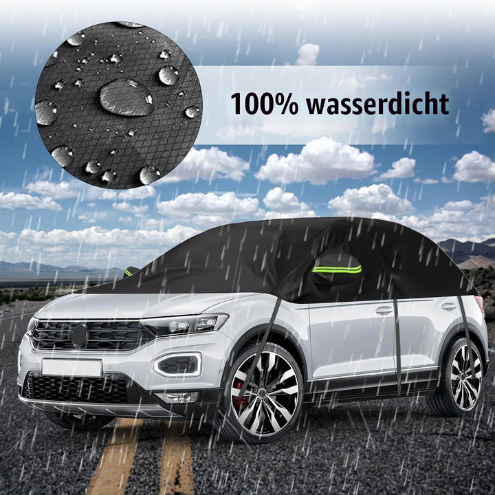 Universelle Halbgarage für SUV-Modell 361X150X54cm, Autoabdeckung Wasserdicht Ersatz für VW Tiguan S
