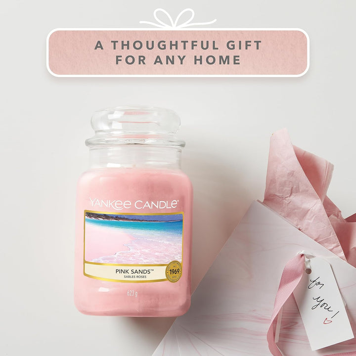 Yankee Candle Duftkerze im Glas (Grosse Kerze im Glas) | Pink Sands | Brenndauer bis zu 150 Stunden