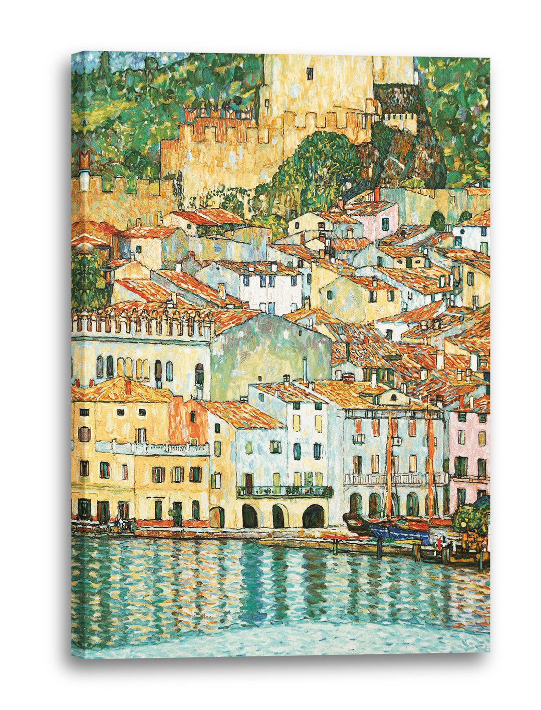 Printed Paintings Leinwand (60x80cm): Gustav Klimt - Malcesine am Gardasee (1913) 60x80 cm, 60x80 cm