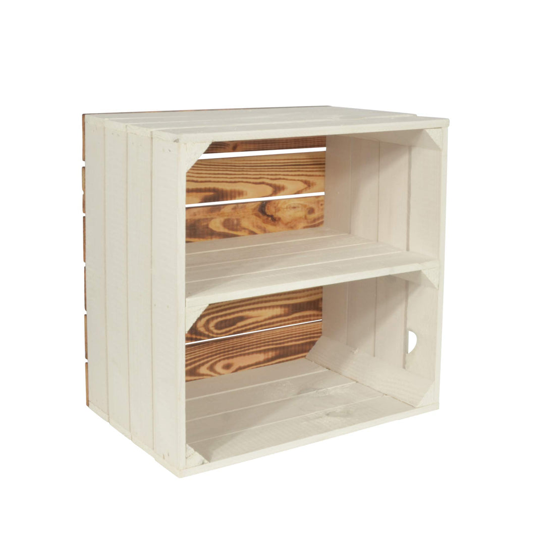 Weinregal Wino aus Holz - Greta Weiss 1x Regal Holzkiste 1 1x Weiss Regal, 1 1x Weiss Regal