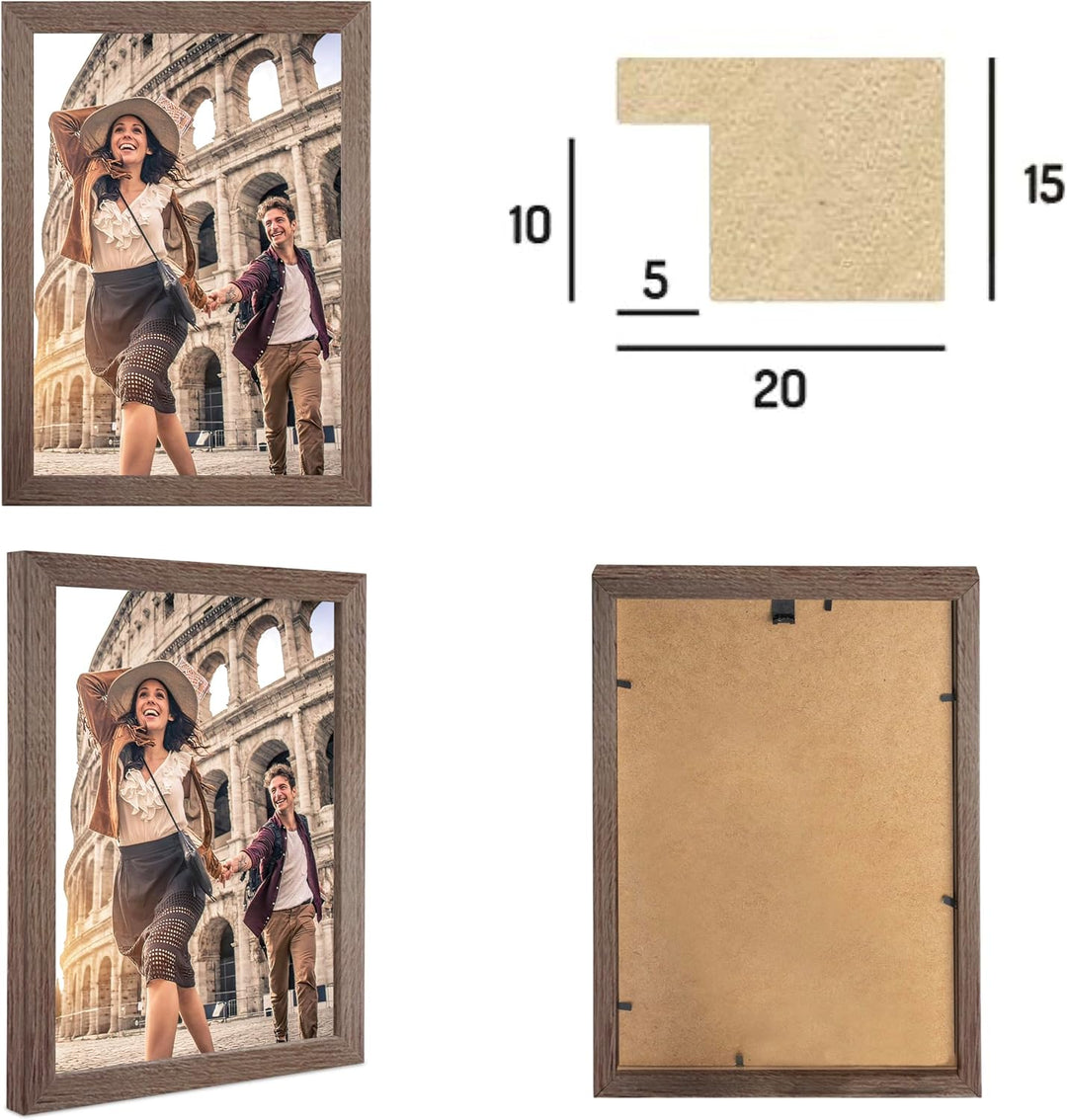 CABBEL 3er Set Bilderrahmen 30x40 cm MDF Holz-Rahmen mit bruchsicherem Acrylglas, ideal für Poster,