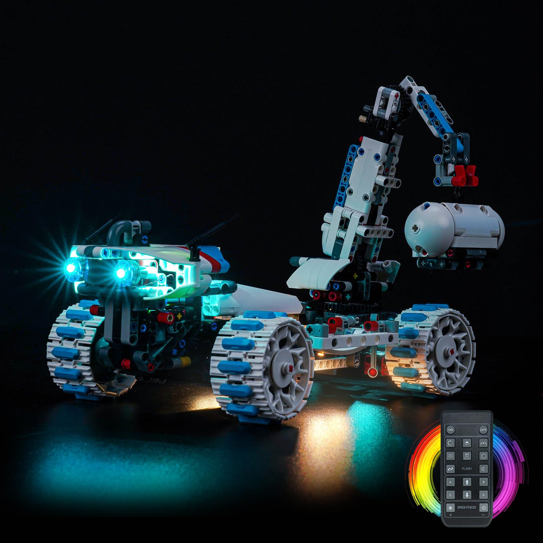 Fernbedienung Licht-Kit Kompatibel mit Lego Lunar Outpost Moon Rover Space Vehicle 42211 (Kein Model