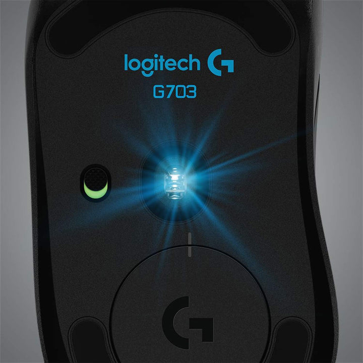 Logitech G703 LIGHTSPEED kabellose Gaming-Maus mit HERO 25K DPI Sensor, Wireless Verbindung, LIGHTSY