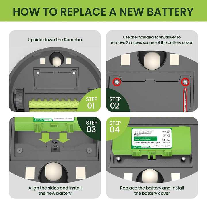 6800mAh Akku ABL-D1 ABL-D2 ABL-F Für iRobot Roomba J7 J7+ J7 Plus, J9 J9+, J8 J8+ J6 J6+, J5 J5+, I8