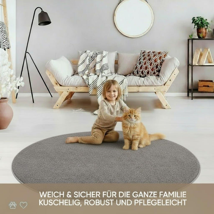 Fashion4Home Teppich Wohnzimmer – Einfarbig Teppich, Uni Teppich fürs Kinderzimmer, Schlafzimmer, Ar