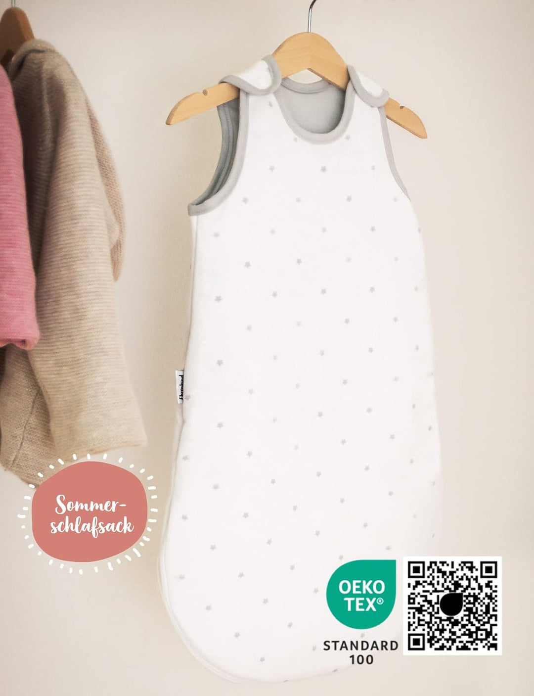 Ehrenkind® Baby Sommerschlafsack Rund | Bio-Baumwolle | Oeko-TEX® Sommer Schlafsack Baby Verschieden
