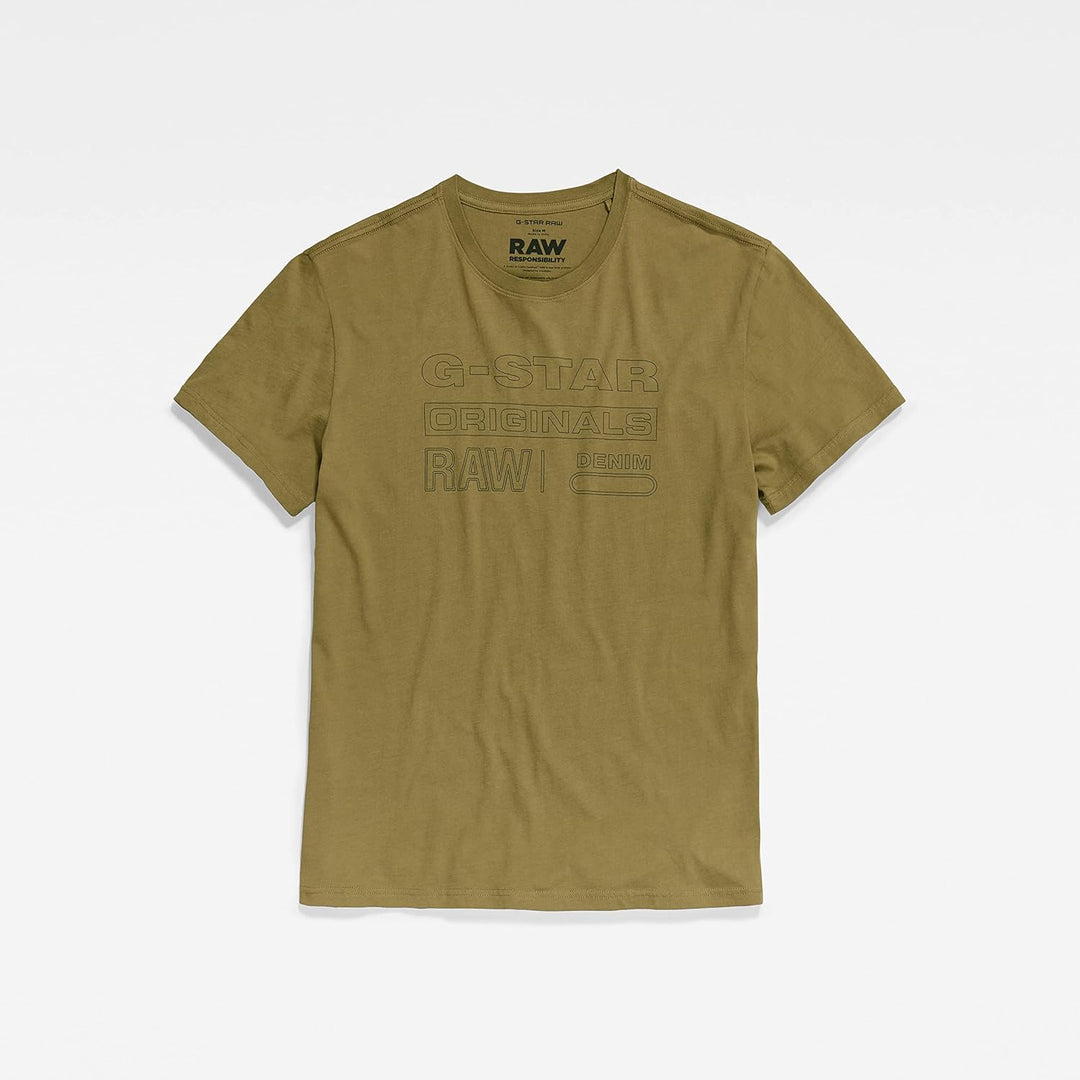 G-STAR RAW Damen Originals Label Regular T-Shirt S Grün (Smoke Olive D22775-c506-b212), S Grün