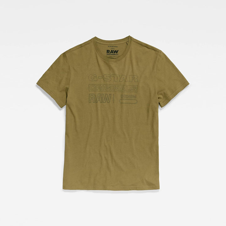 G-STAR RAW Damen Originals Label Regular T-Shirt S Grün (Smoke Olive D22775-c506-b212), S Grün