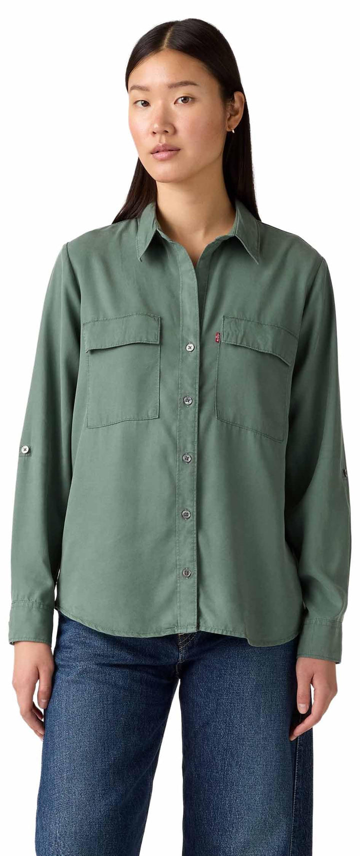 Levi's Damen Doreen Utility Hemd XS Dark Forest, XS Dark Forest