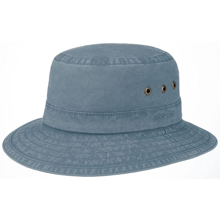Stetson Reston Freizeithut Damen/Herren (Kophöhe ca. 9cm) - Schlapphut aus Bio-Baumwolle Packable -