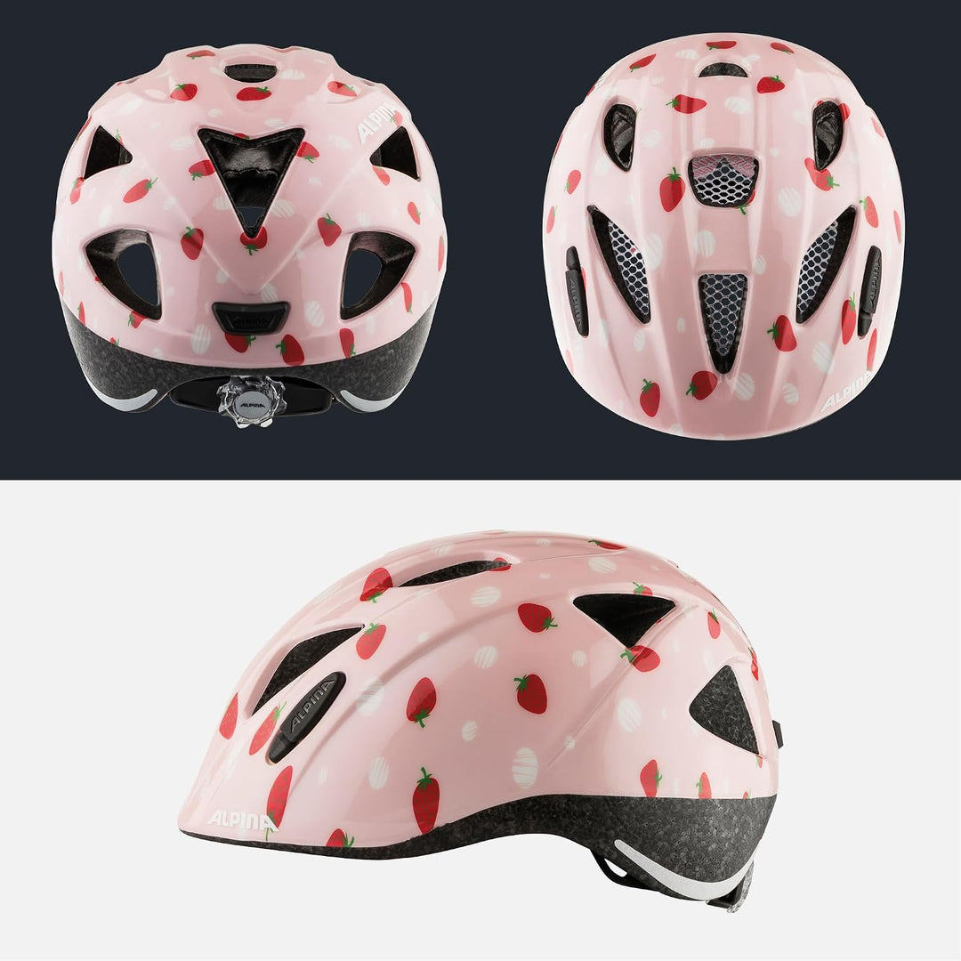 ALPINA XIMO - Leichter, Sicherer & Bruchfester Fahrradhelm Mit Optionalen LED-Licht Für Kinder straw