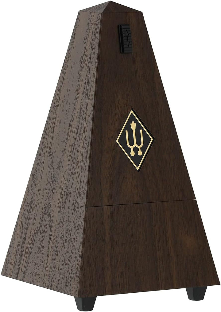 Wittner Metronom 855131 Kunststoffgehäuse mit Glocke Taktell Pyramidenform Nussbaum-Maserung, Nussba