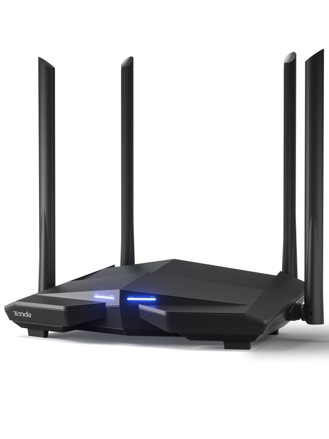Tenda AC10 Dualband WLAN Router (867 Mbit/s bei 5 GHz + 300 Mbit/s bei 2,4 GHz) 4-Gigabit-LAN/WAN-Po