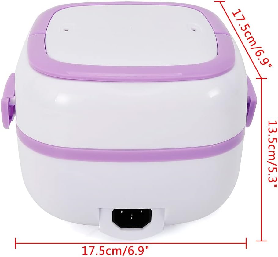 Mini Reiskocher und Dampfgarer 200W Multifunktion Kocher 1 Liter Tragbar Elektrische Mahlzeitbox Lun