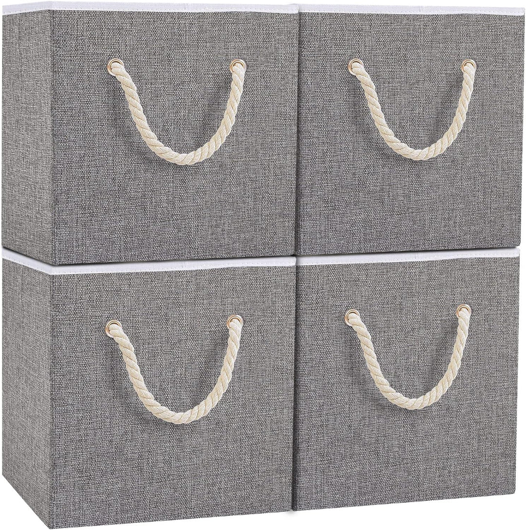 Yawinhe Aufbewahrungsbox, Faltbare Aufbewahrungsboxen ohne Deckel, Waschbare, Offene Stoffbox, für S