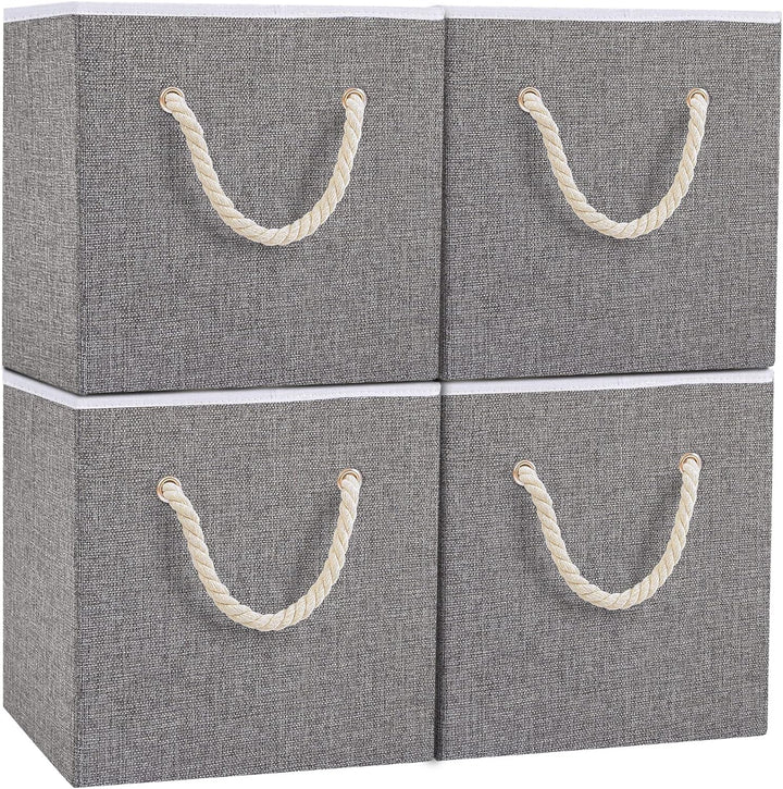 Yawinhe Aufbewahrungsbox, Faltbare Aufbewahrungsboxen ohne Deckel, Waschbare, Offene Stoffbox, für S