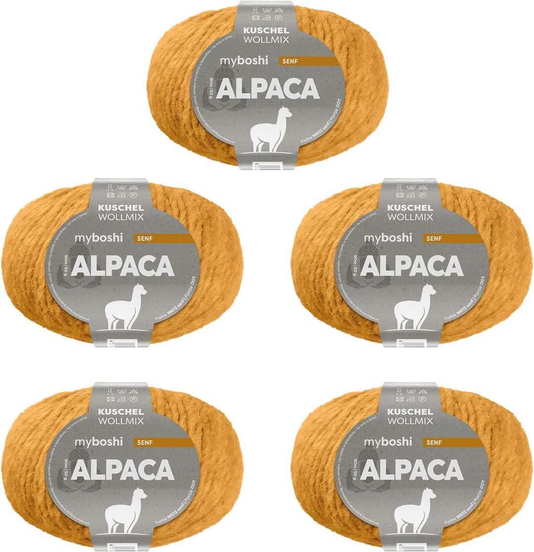 myboshi Alpaca-Wolle zum Häkeln/Stricken, temperaturregulierend, angenehm weich, für Damenoberbeklei