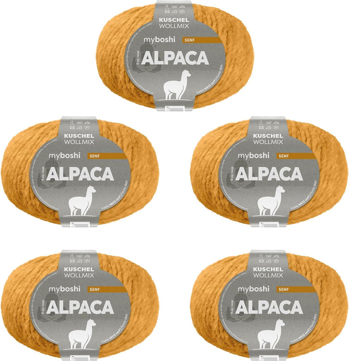 myboshi Alpaca-Wolle zum Häkeln/Stricken, temperaturregulierend, angenehm weich, für Damenoberbeklei