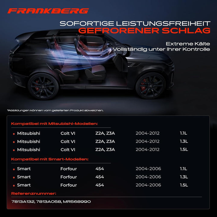 Frankberg Klimakompressor Klimaanlage Kompatibel mit Colt VI Z2 A Z3 A 1.1L-1.5L Schrägheck 2004-201