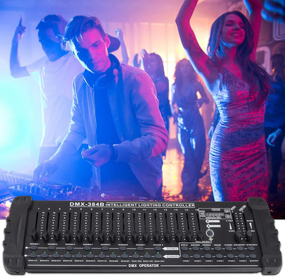 UKing DMX Controller, 384 Kanäle DMX512 Controller Konsole 240 Programmierbar Szenen für Dmx Steueru