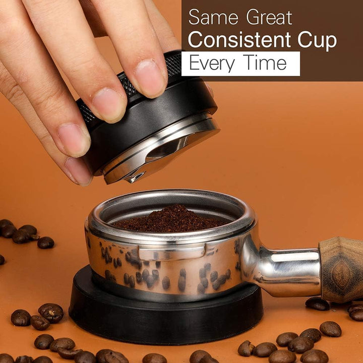 Zerodis 51mm Kaffee Tamper Edelstahl Rostfrei Barista Espresso Tampers Kaffeebohne Presswerkzeug Sol