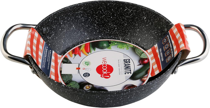 WECOOK! Granit Kochtopf mit niedriger Induktion, 30 cm, geschmiedetes Aluminium, 4,3 l, umweltfreund