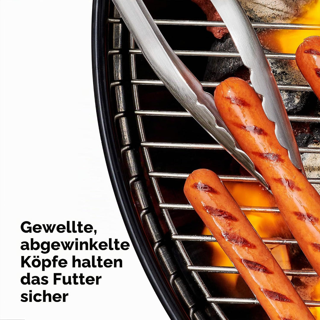 OXO Good Grips Set aus Wender und Zange zum Grillen – spülmaschinenfestes Grillzangen-Set mit Fleisc