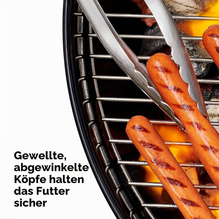 OXO Good Grips Set aus Wender und Zange zum Grillen – spülmaschinenfestes Grillzangen-Set mit Fleisc
