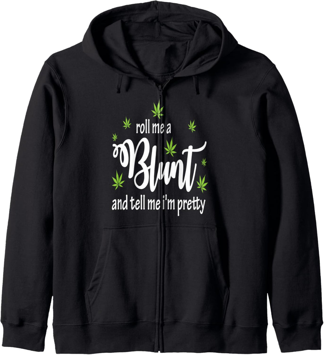 Marihuana Blatt Lustig Hochkommen Grunge Kapuzenjacke