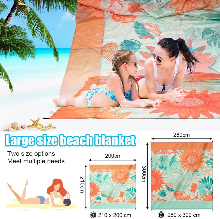 Stranddecke Sandfrei, Sandfeste Stranddecke Wasserdicht, Leicht Und Dünn, Tragbare Strandmatte Faltb