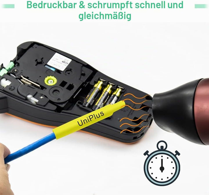 UniPlus Kompatibel Tze Schleifenband als Ersatz für Brother Schrumpfschlauch Hse621 Hs-621 HSc-621 8
