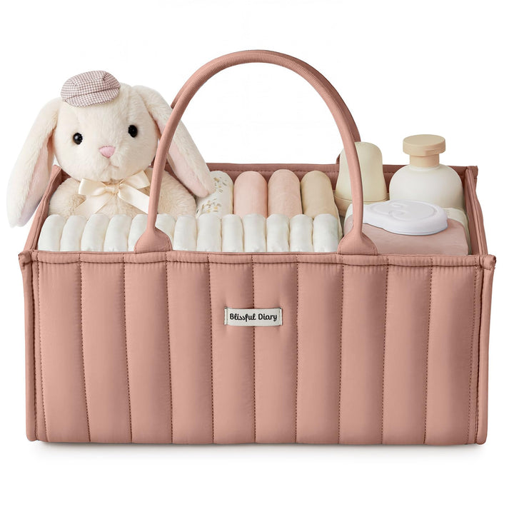 Blissful Diary Baby-Windel-Caddy Organizer, Babyparty-Korb für Mädchen und Jungen, Geschenk für Neug