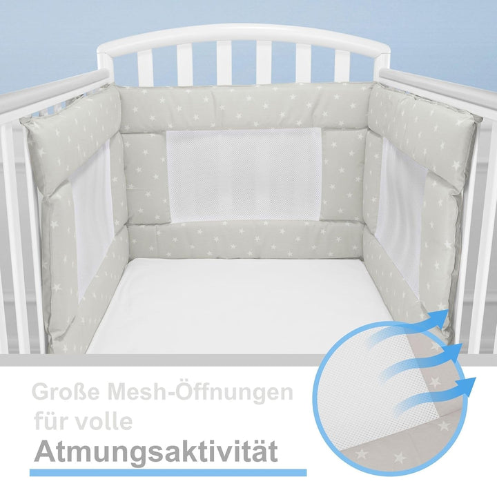 Babysanity - Bettumrandung Babybett mit Baby Air Mesh-System ausgestattet - Der weiche und stabile b