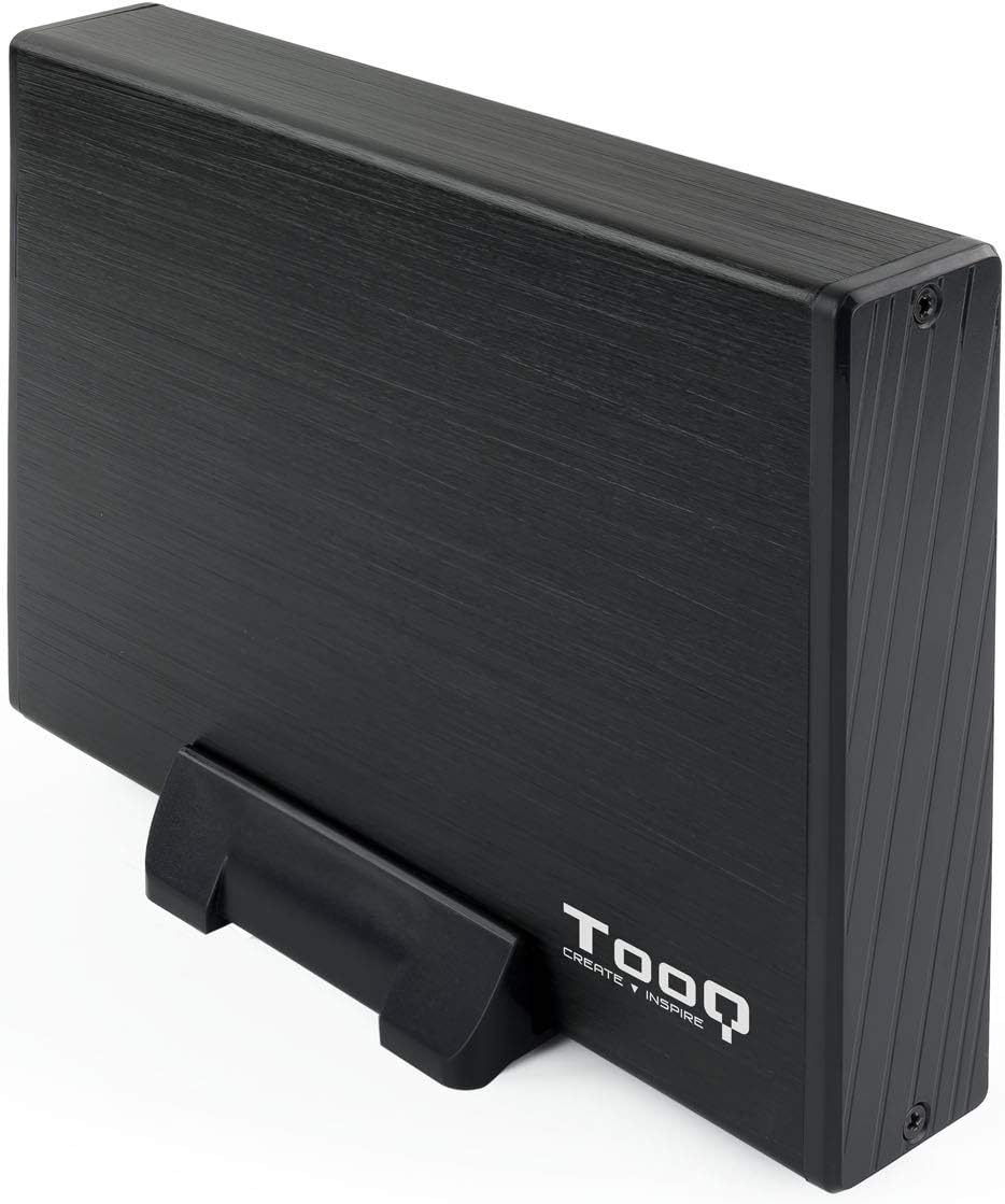 TooQ TQE-3527B - Gehäuse für 3,5" Zoll Festplatten (SATA I/II/III, USB 3.0), Aluminium, LED Anzeige,