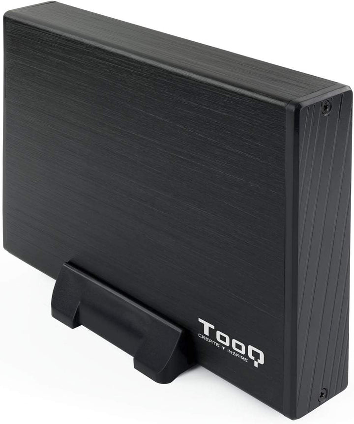 TooQ TQE-3527B - Gehäuse für 3,5" Zoll Festplatten (SATA I/II/III, USB 3.0), Aluminium, LED Anzeige,
