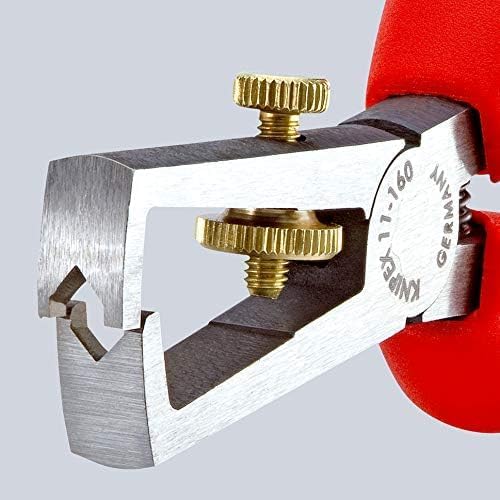 Knipex Abisolierzange mit Öffnungsfeder, universal schwarz atramentiert, mit Mehrkomponenten-Hüllen