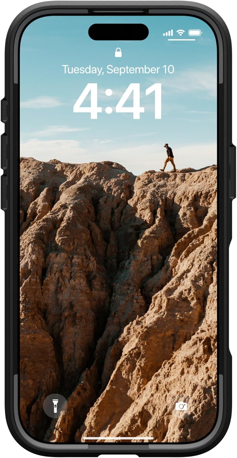 URBAN ARMOR GEAR Hülle für iPhone 16 Pro, 16cm, Civilian – Kompatibel mit MagSafe-Ladung, Robustes,