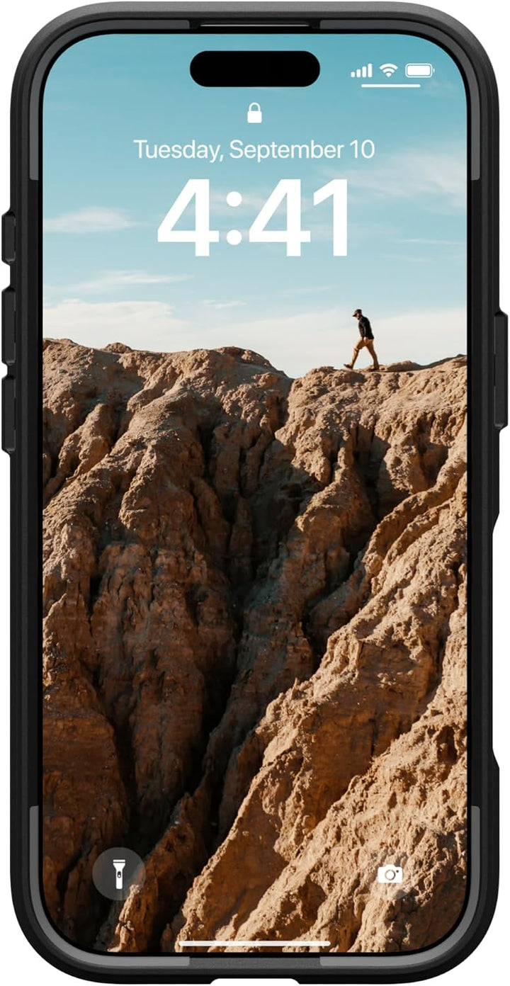 URBAN ARMOR GEAR Hülle für iPhone 16 Pro, 16cm, Civilian – Kompatibel mit MagSafe-Ladung, Robustes,