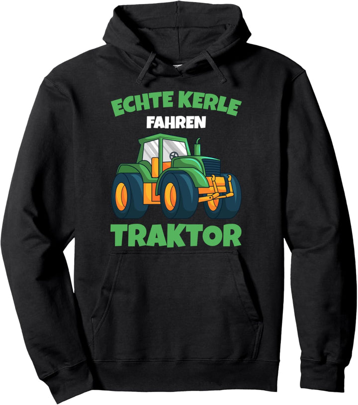 Echte Kerle fahren Traktor Trecker Junge Kinder Pullover Hoodie